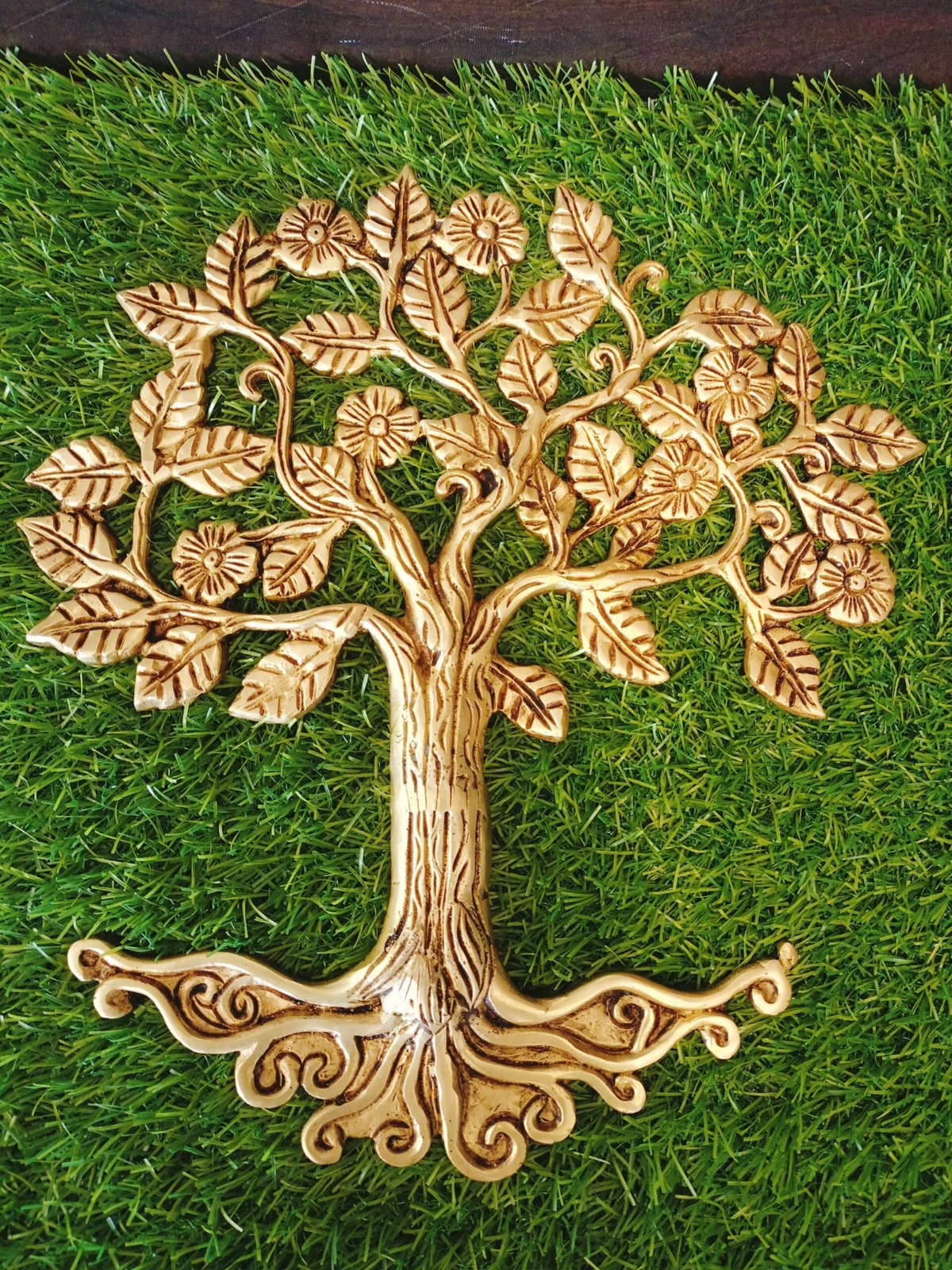 Brass Kalpvrisham Tree , Pure & Antique 9″