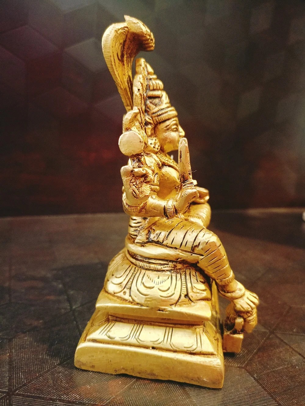 Brass Karumari Amman Statue , Pure & Antique 6″