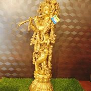 Brass Lord Krishna Golden Finish 30″ , Pure & Antique