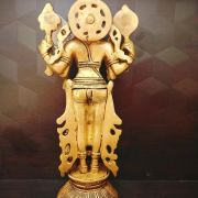 Brass Maha Vishnu Statue , Pure & Antique 12.5″