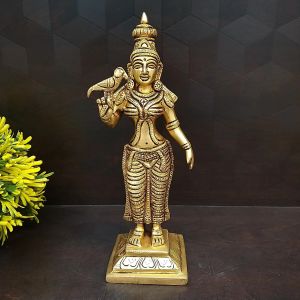 Brass Sitting Sivagami Thaayar Statue , Pure & Antique 10″