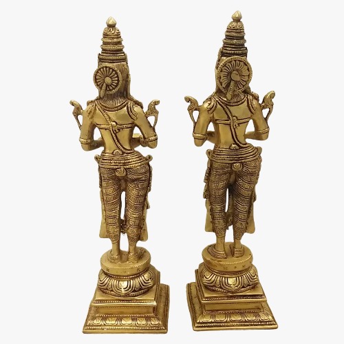 Brass Paavai Diya Idol 16″ , Pure & Antique