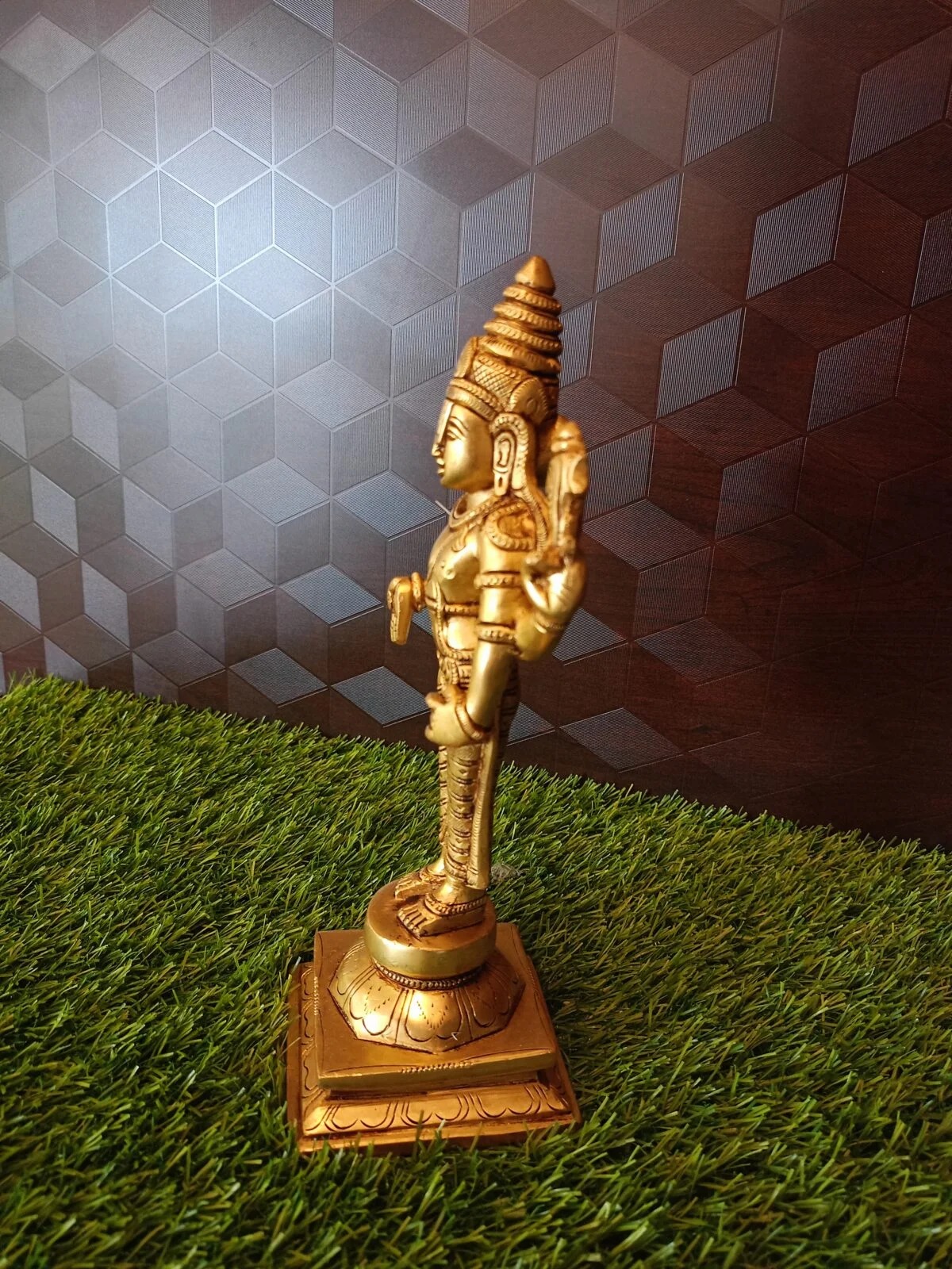 Brass Standing Perumal Idol 10″