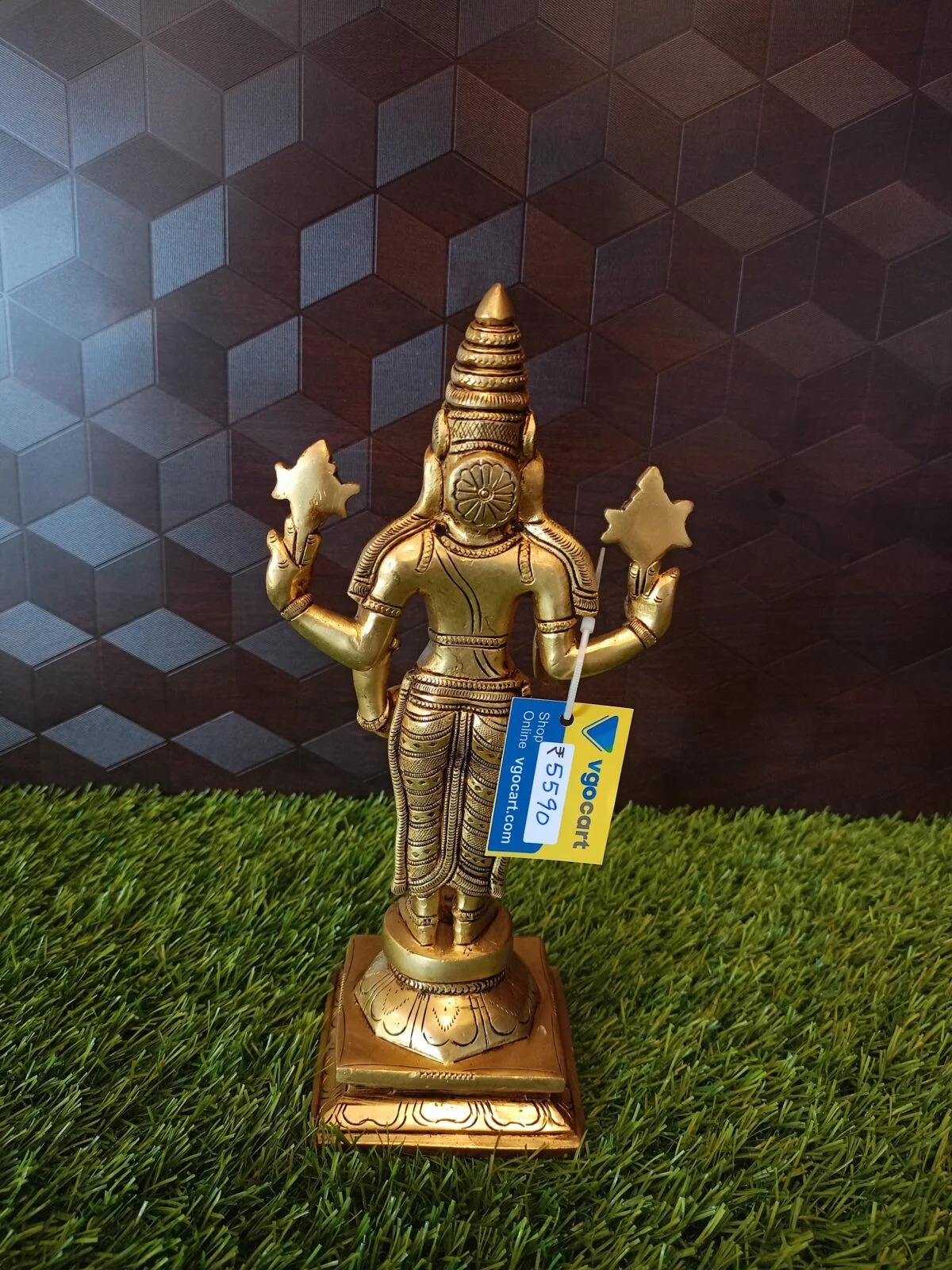 Brass Standing Perumal Idol 10″