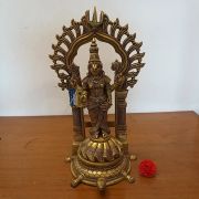 Brass Big Perumal On Tortoise Idol , Pure & Antique 17″