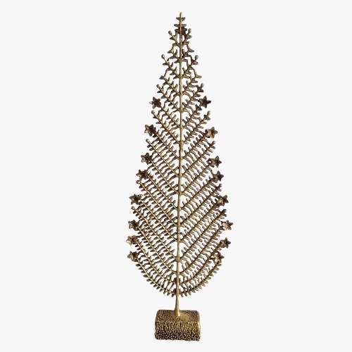 Brass Pine Tree Statue Antique Finish 26.5″