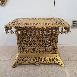 Brass Big Rectangular Pooja Stand / Pure & Antique