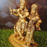 Brass Radha Krishna Idol , Pure & Antique 6.5″