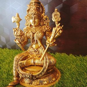 Brass God Raja Rajeshwari Statue , Pure & Antique