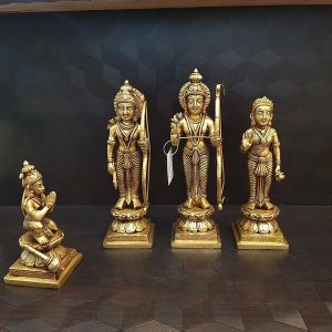 Brass Big Size Rama Dharbar Idols 10.5″