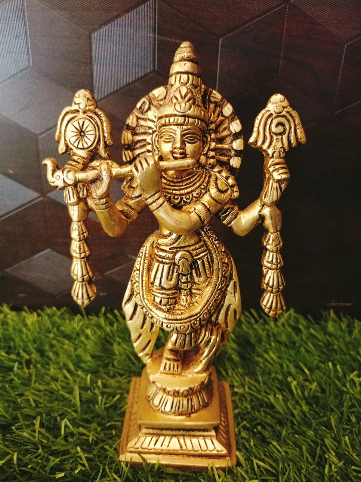 Buy Brass Krishna Idol 7″