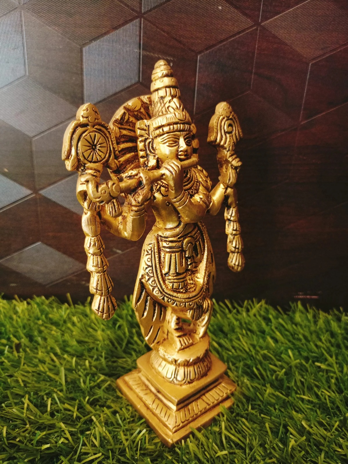 Buy Brass Krishna Idol 7″