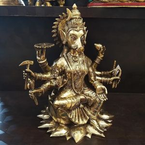 Brass Varahi Amman Statue Big , Pure & Antique 16″