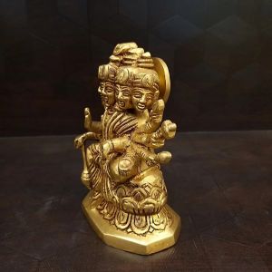 Brass Gayathri Devi Idol , Pure & Antique 5.5″