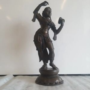 Panchaloha Goddess God  With Mirror Statue 18″