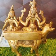 Brass Shiva Parvathi With Arch Statue 6″