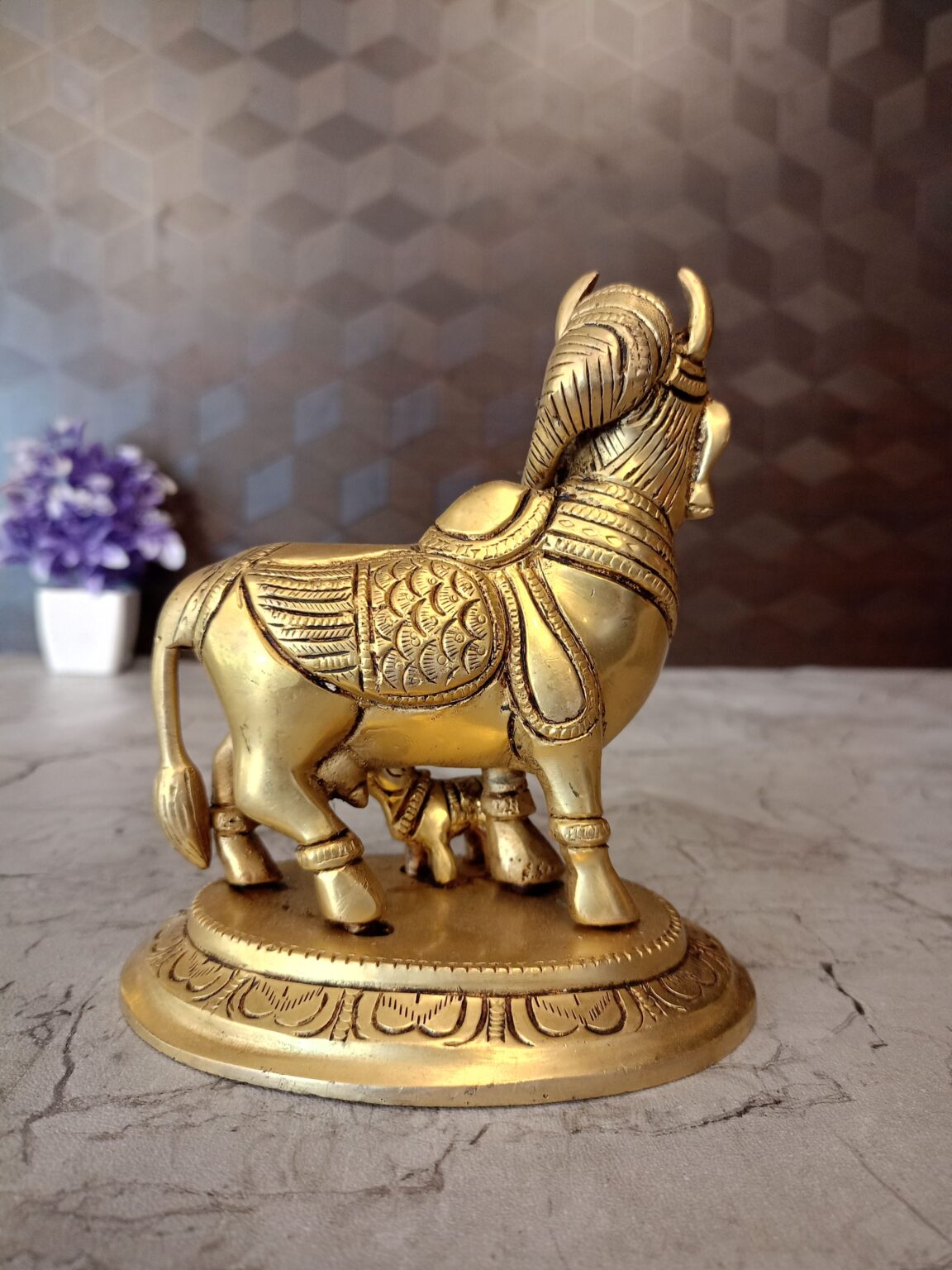 Brass Kamadhenu Statue 6″