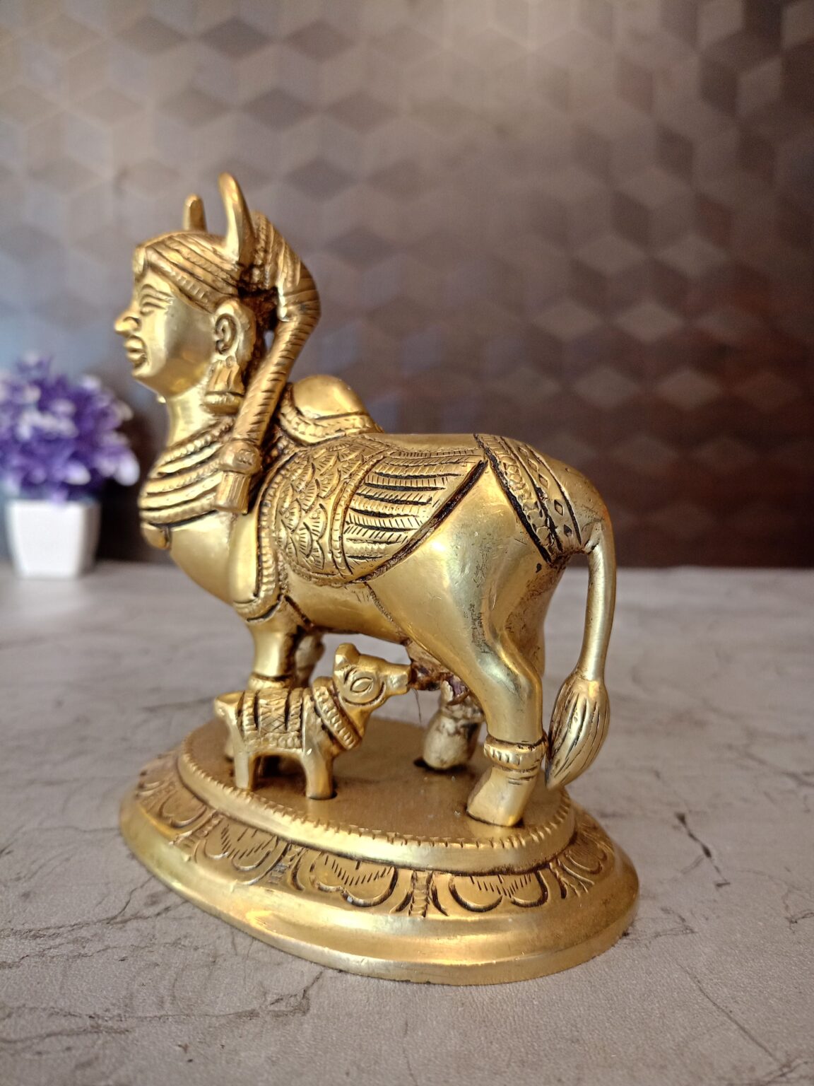 Brass Kamadhenu Statue 6″