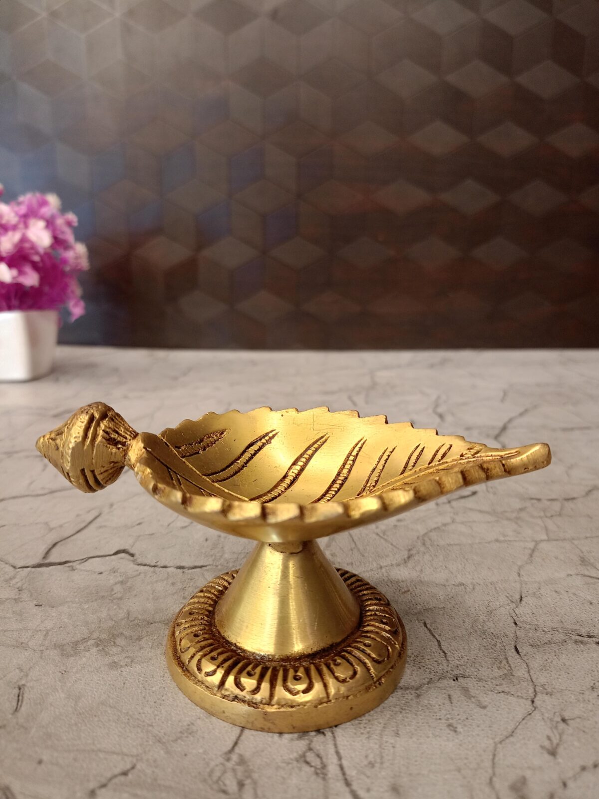 brass leaf diya pooja gift vgocart coimbatore india2 scaled