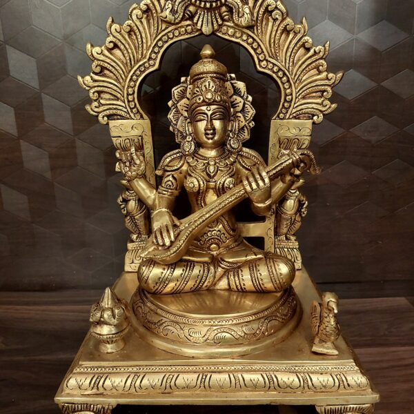 brass saraswathi hiruvachi idol pooja gift vgocart coimbatore india