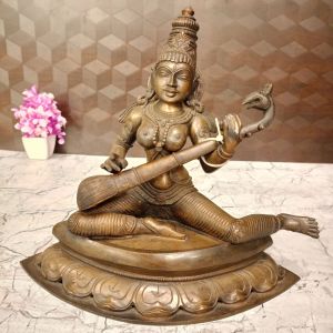 Panchaloha Saraswathi Black Antique Finish 10.2″