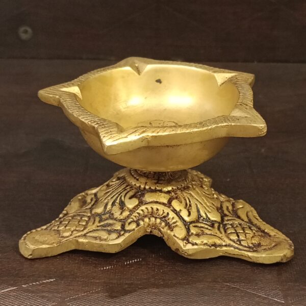 Brass Five Face diya small