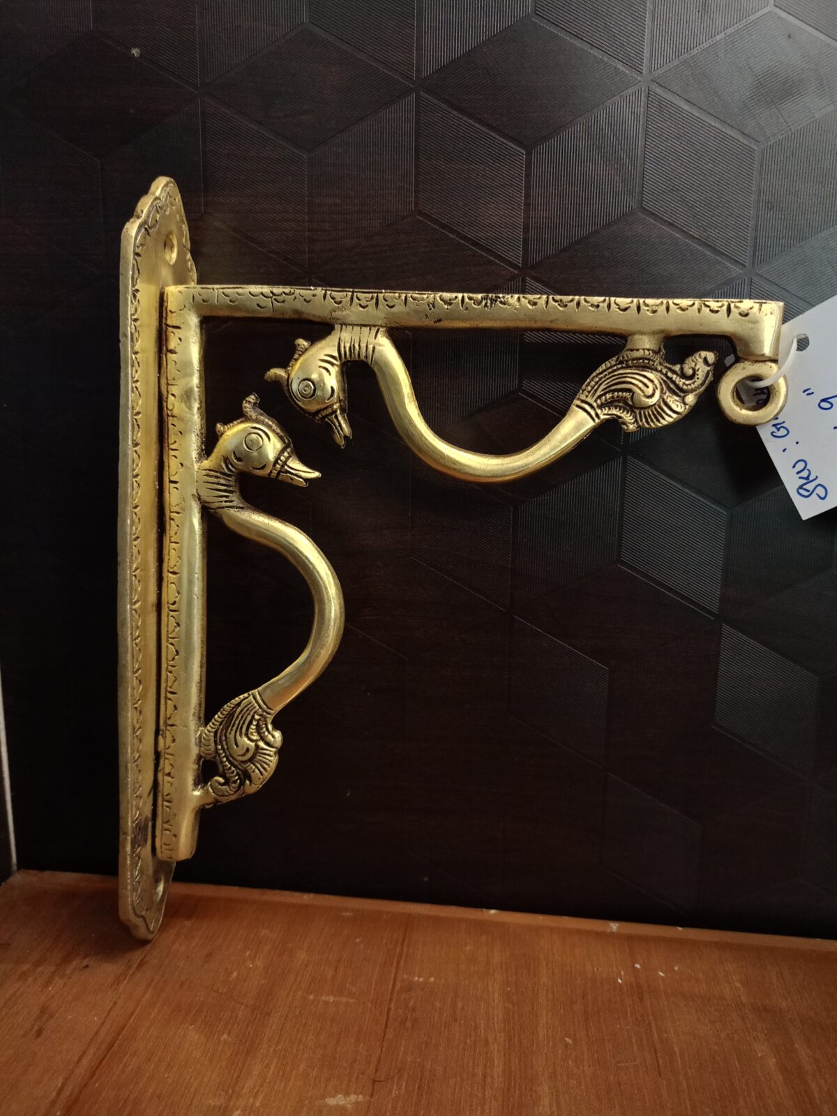 Brass Two Swan Wall Mount