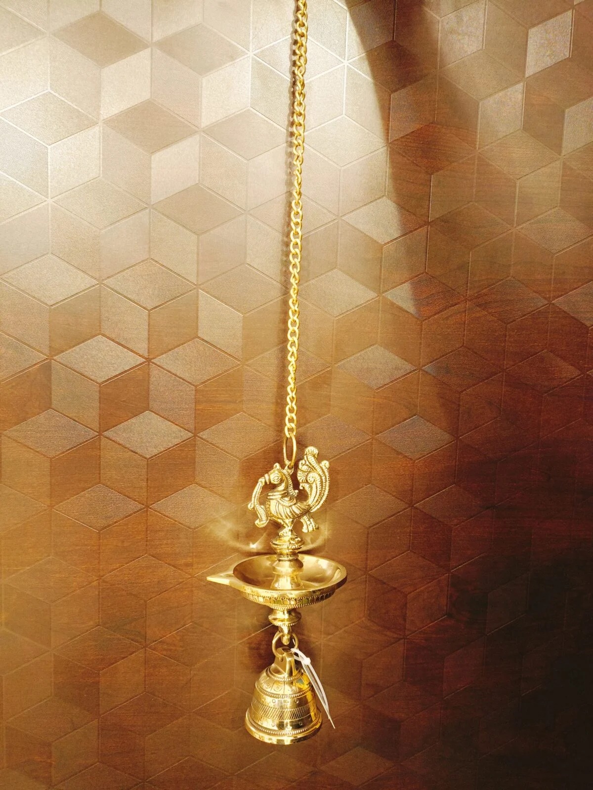 Brass Annam Hanging Diya One Face- 25″