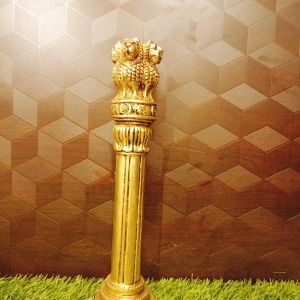 Brass Ashoka Pillar  , Pure & Antique Finish 12″