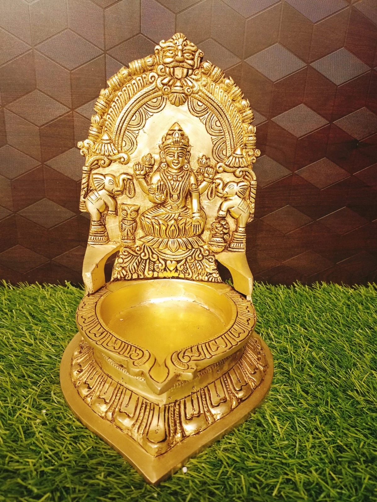 Buy Brass Big Lakshmi Diya 11″