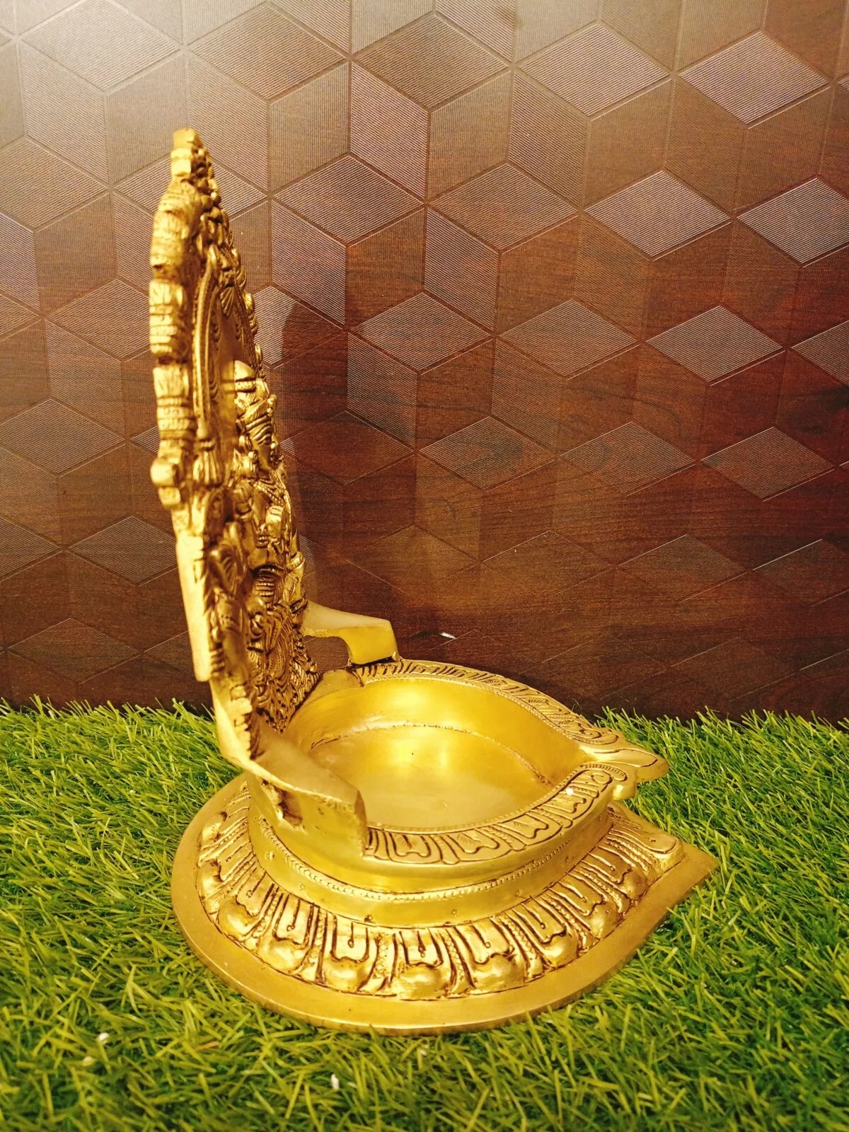 Buy Brass Big Lakshmi Diya 11″