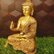 Brass Designer Buddha Idol 9″ , Pure & Antique