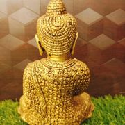 Brass Designer Buddha Idol 9″ , Pure & Antique