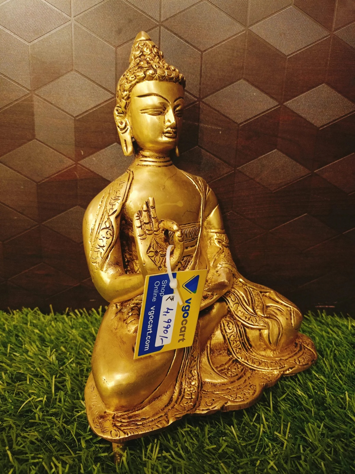 Brass Well Designed Buddha 9.5″