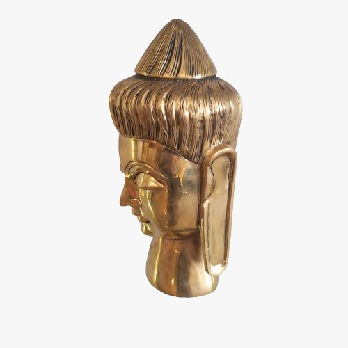 Brass Buddha Face Idol Decor 8.5″