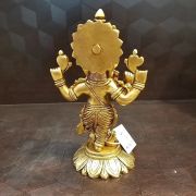 Brass Dancing Ganesha with flute idol- 7.5″