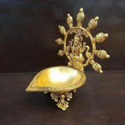 Brass Designer Gajalakshmi Diya 8″