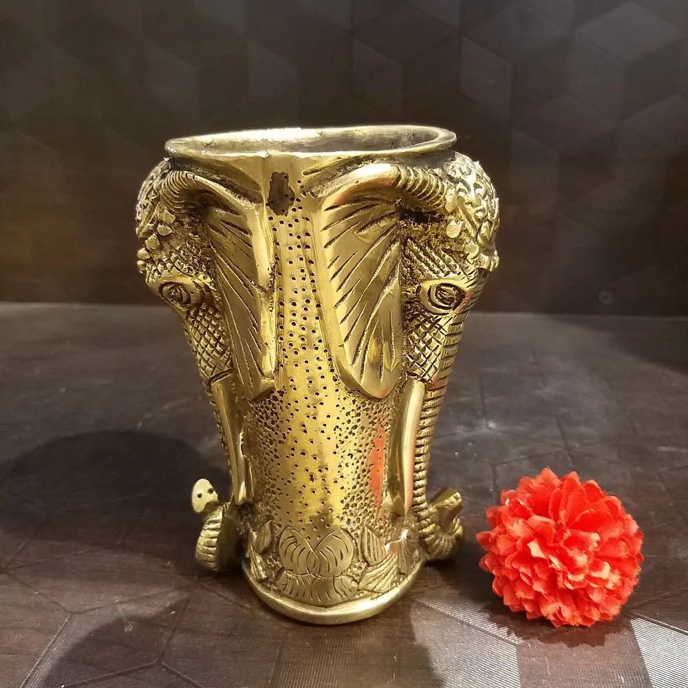 pure-brass-designer-pen-stand-gift-show-piece-home-decor-vgocart-coimbatore-india