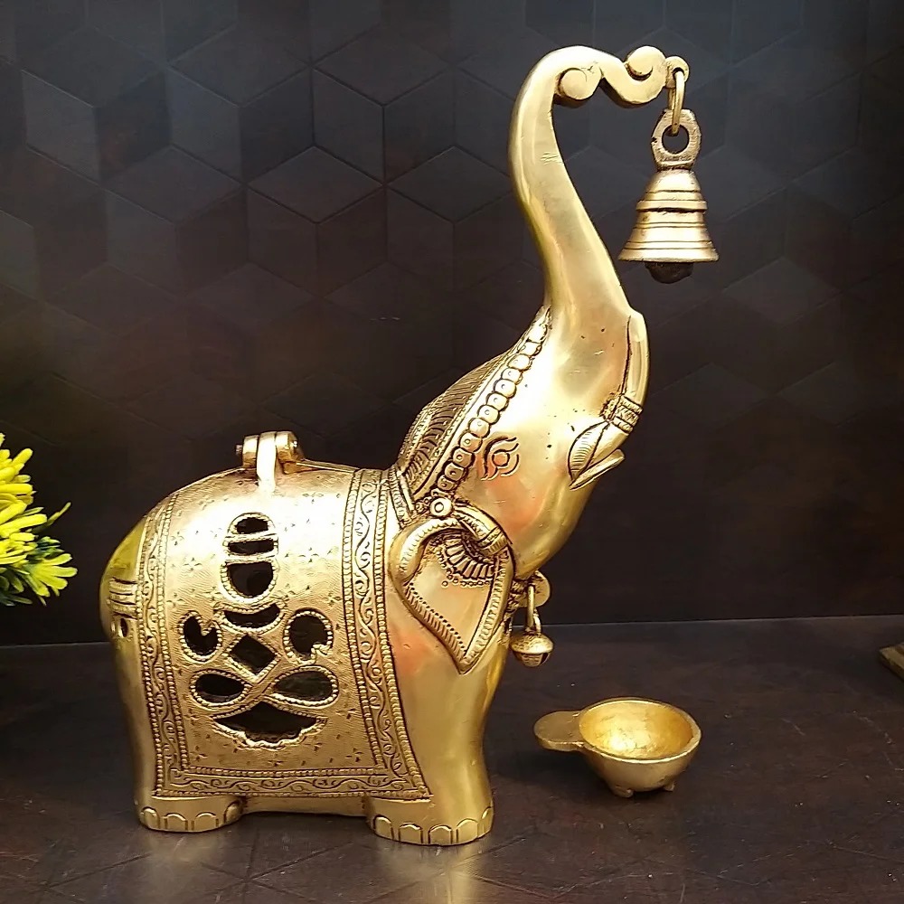 pure-brass-elephant-idol-antique-home-decor-show-piece-vgocart-coimbatore-india