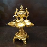 Brass Five Face Diya 7″