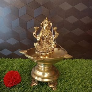 Buy Brass Five Face Lakshmi Diya Lamp8″