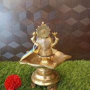 Buy Brass Five Face Lakshmi Diya Lamp8″