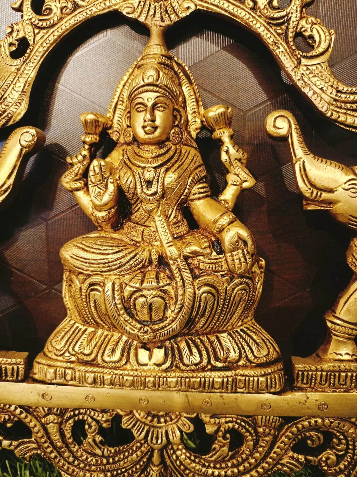 Brass Gajalakshmi Wall Mount 11″