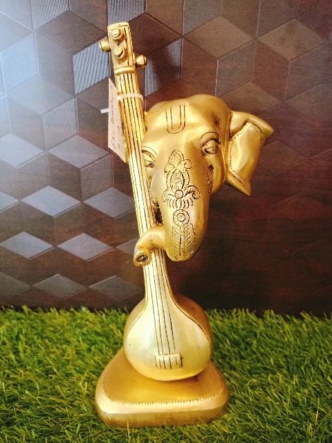 pure-brass-ganesha-face-dhambura-idol-gift-pooja-show-piece-decor-vgocart-coimbatore-india