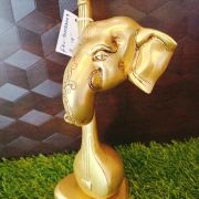 Brass Morden Ganesha Statue Playing Veena 12″