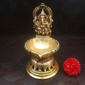 pure-brass-ganesha-with-arch-diya-antique-gift-pooja-vgocart-coimbatore-india