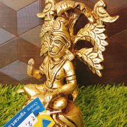 Brass Sitting Hanuman Infront Of Tree 6″