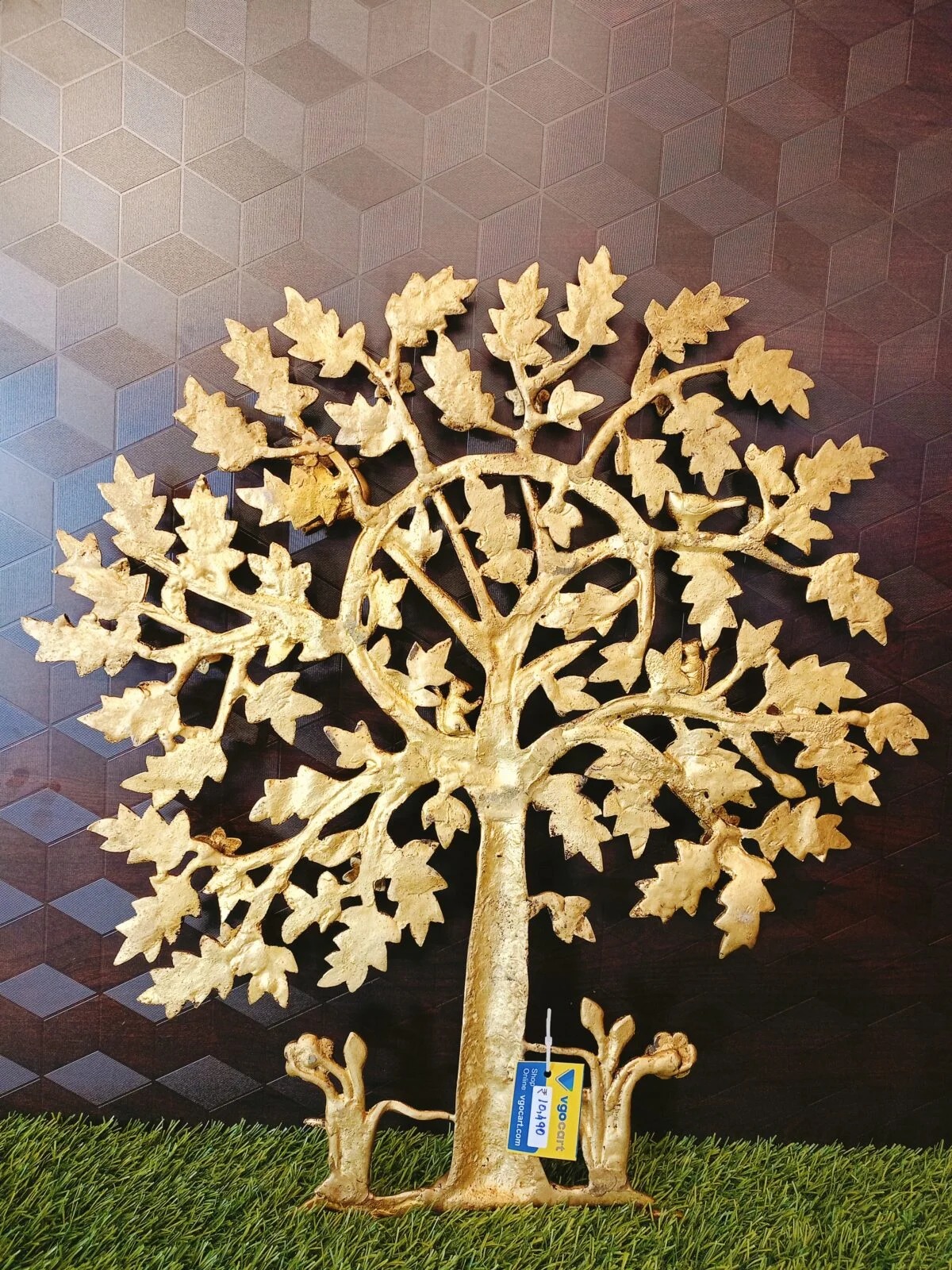 Brass Kalpvriksham Tree Wall Mount  21″ , Pure & Antique