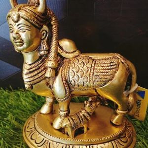 Brass Kamadhenu Statue 6″