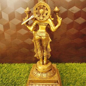 Brass Lakshmi For Wealth 13.5″ , Pure & Antique